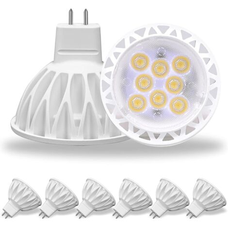 6 Pack MR16 LED Bulbs, 50W Equivalent Landscape Light Bulbs, 4000K Neutral White 5W GU5.3 MR16 12V, 38 Degree Beam Angle for Landscape, Recessed, Track Lighting [Energy Class F]