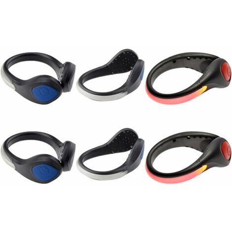 6 Pack Night Running Safety LED Shoe Clips, Flashing Light for Runners, Joggers, Bikers, Walkers, Random Color