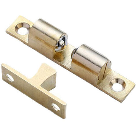 6 Pack Réglables Cuivre Aimants Loqueteaux Magnétiques avec Vis Double Loqueteau à Billes pour Placard Cabinet Meubles Armoire(Brass color)