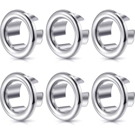 6 Pack Sink Overflow Rings, Decorative Overflow for Kitchen Sink, Bathroom Drain Plug Cover