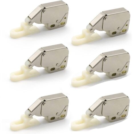 6 Pack Spring Mini Latches Automatic Push Open Cabinet Door Latches Metal Silent