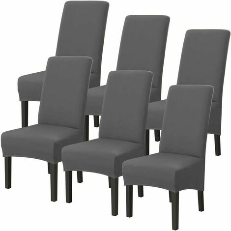6 Pack Washable Stretch Microfiber Universal Chair Covers