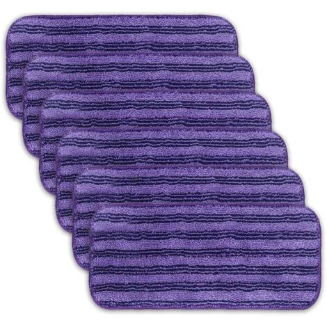 6 Packs Lingettes Reutilisable pour ,Mop Pads Microfibres,Chiffon Rechange pour Swiffer Wet Jet Balai Spray