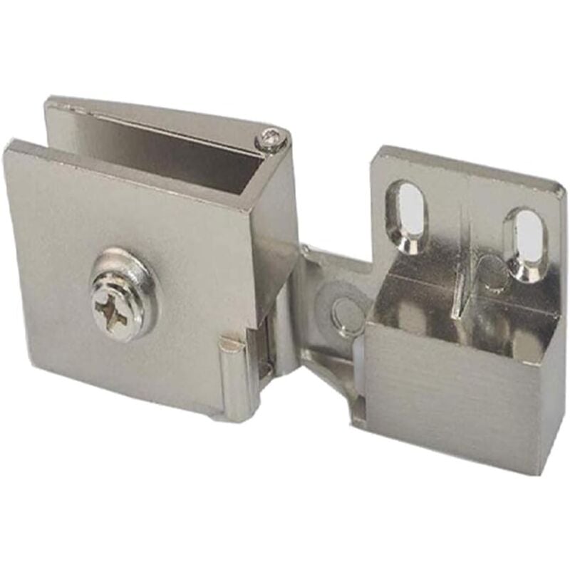 Gotrays - 6 paire de charnières de porte en verre sans cadre, armoires vitrées encastrées sur le côté, charnières de portes de douche, pièces de