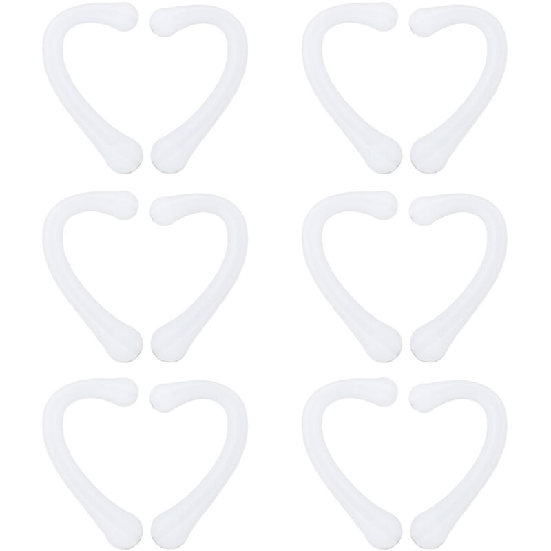 6 Paire de Protège-Oreilles en Silicone avec Bandeau et Couvre-Bouche, Accessoire de Protection Auditive pour Usage Quotidien - Blanc
