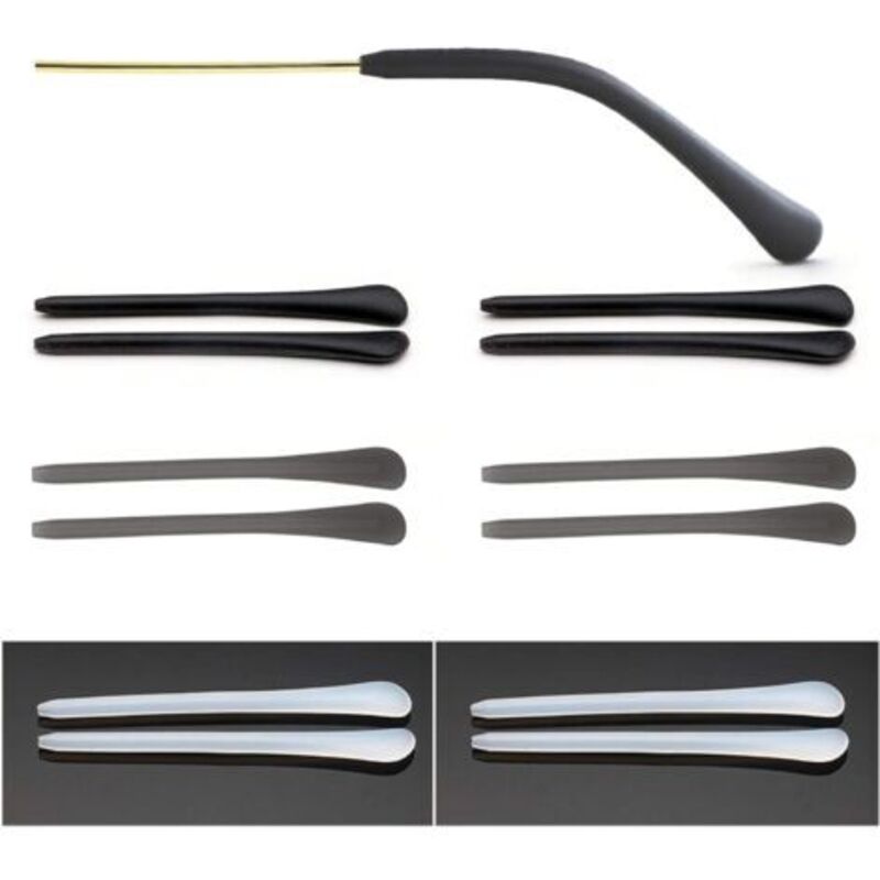6 paires de manchons antidérapants en silicone pour lunettes, pièces de rechange pour réparer la douceur, accessoires pour remplacer les lunettes