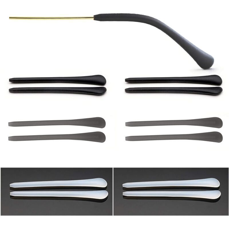 6 Pairs of Anti-Slip Silicone Eyeglass Covers, Replacement Parts for Wear and Tear, Replacement Accessories for Glasses with Thin Metal Temples