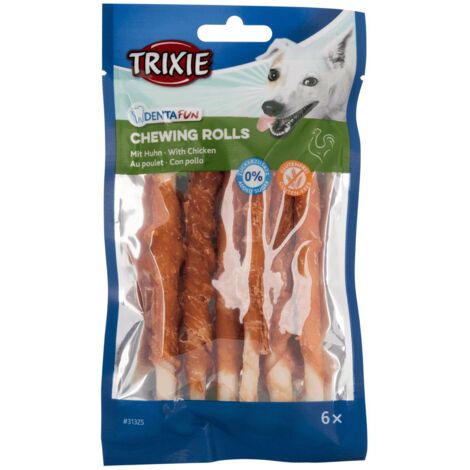6 PALITOS DENTA FUN CON POLLO, 12CM, 70 G