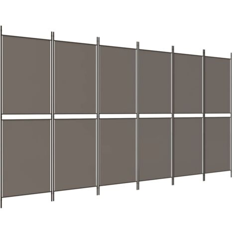 6-Panel Room Divider Anthracite 300x180 cm Fabric vidaXL