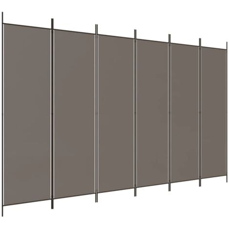 6-Panel Room Divider Anthracite 300x200 cm Fabric vidaXL
