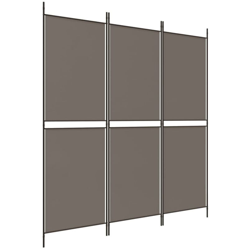 3-panel Room Divider Anthracite 150x180 Cm Fabric Vidaxl