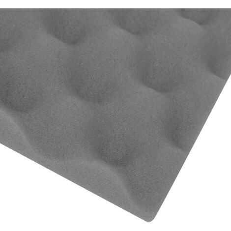 6 Panneaux Mousse Acoustique 50x50x3,5cm Isolation Murale Studio Gris - 6Pcs
