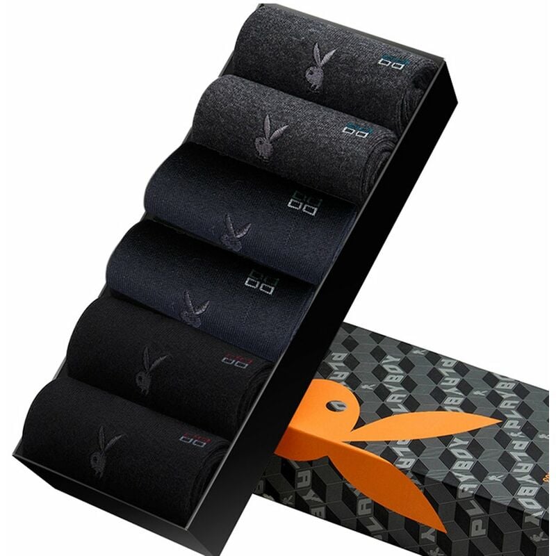 

6 pares de calcetines de tripulacion para hombres Calcetines de algodon puro para hombres antideslizantes, transpirables, que absorben la humedad,