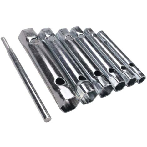 6 Pc 8 -19Mm Métrique Tubulaire Clé À Boîte Set Tube Bar Bougie D'Allumage Molette En Acier Double Fin Pour Automobile Réparation de L'Aplomb