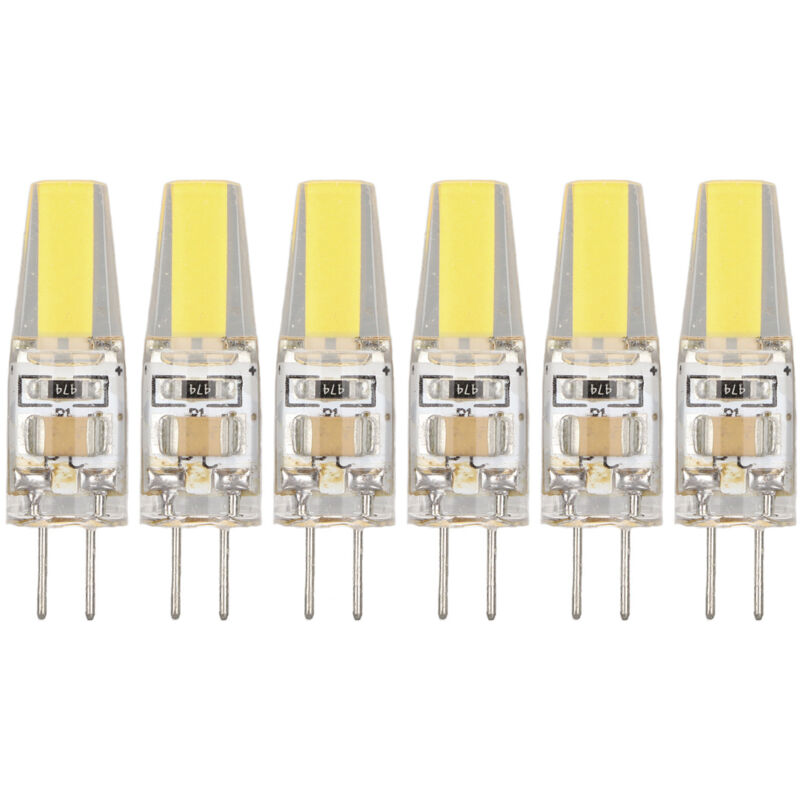 Eosnow 6 Pcs 220 V 6 W G4 LED Ampoules 500LM COB Lampe 360 ​​Degrés D'éclairage Dissipateur de Chaleur Silicone Anti-éblouissement pour La Maison