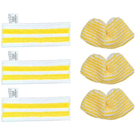 6 Pcs Applicable à  Serpillières et Bonnettes pour Kärcher SC2 SC3 SC4 SC5 Accessoires pour Karcher Nettoyeur Vapeur EasyFix – 5 Lavettes Sol 2 Bonnettes pour Buse à Main