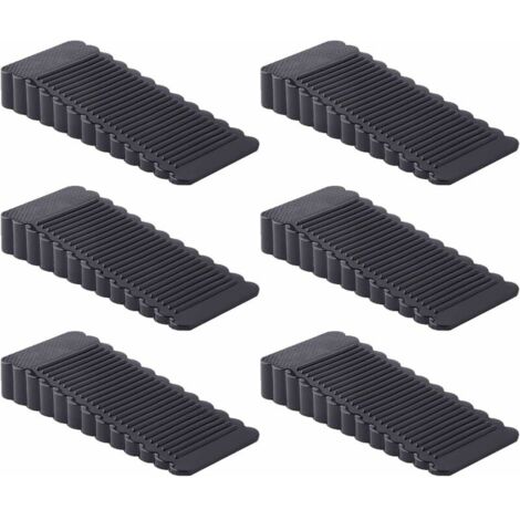 6 Pcs Arrêts de portes,cale de porteen Caoutchouc Antidérapant (Noir)-LIAIKI
