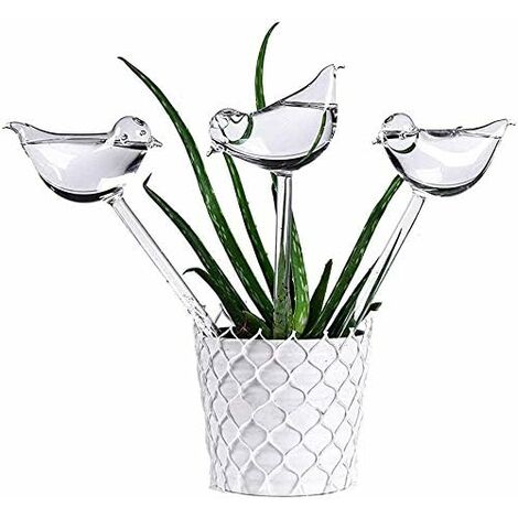 Glass Bird Watering Globes/Bulbs, 2-pk