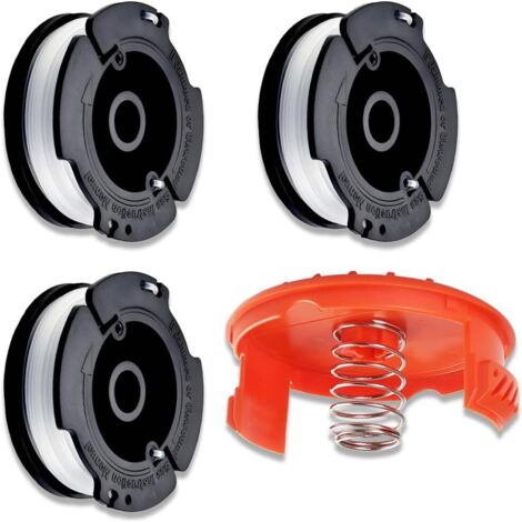 6 PCS Bobine,2 Capuchons de bobine,Cache-bobines pour coupe,compatible avecBlack & Decker Grass Trimmer Replace GL250, GL310, GL360 Spools String Trimmers Tool,trimmer Spool Line(2 Spring) -