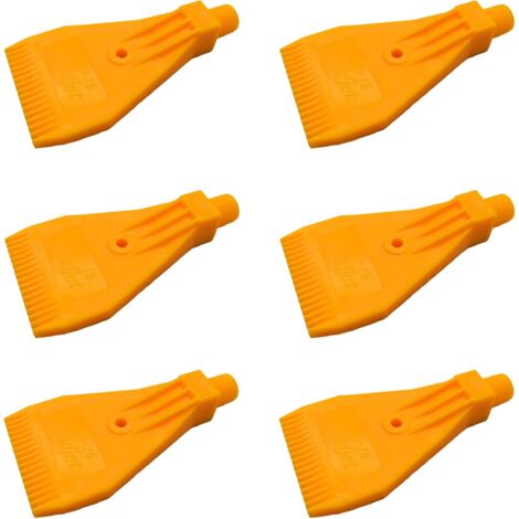 6 Pcs Buse De Soufflage d'Air 16 Pores, Souffleuse à Air 1/4 "Pour Séchage Plat Dair Accessoires Compresseur d'Air, Retrait de la Poussière Sec l'Air Orange A -