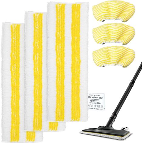 6 Pcs Chiffons de Rechange en Microfibre pour Karcher Easyfix SC 1, SC 2, SC 3, SC 4, SC 5 Nettoyeur Vapeur, Bonnettes Microfibres Nettoyeurs à vapeur, Serpilleres Chiffons Accessoires Set