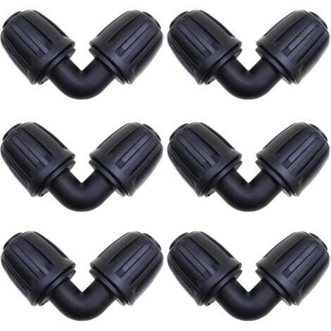 6 Pcs Connecteurs Coudés, Raccord Arrosage 16 mm, Connecteur de Tuyau D'irrigation de Jardin, pour connecteurs d'irrigation de Jardin Tuyau PE