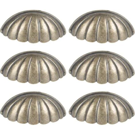 6 PCS Coquillage Boutons Nautique Poignée De Porte Vintage Armoire Tiroir Placard Tirer Mer Boutons De Tiroir Commode Boutons Poignées pour Meubles De Cuisine Armoire Penderie Placard