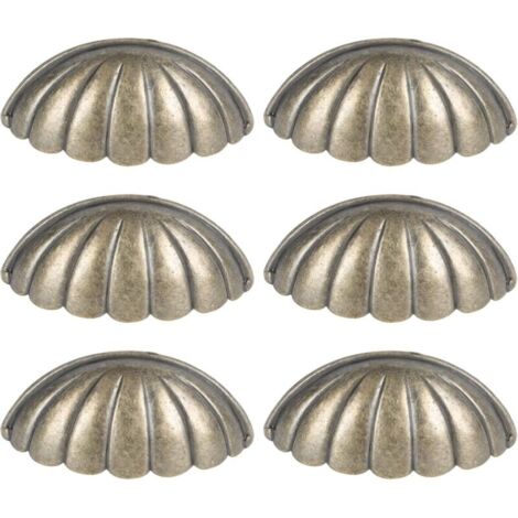 6 PCS Coquillage Boutons Nautique Poignée De Porte Vintage Armoire Tiroir Placard Tirer Mer Boutons De Tiroir Commode Boutons Poignées pour Meubles De Cuisine Armoire Penderie Placard