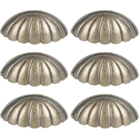 6 PCS Coquillage Boutons Nautique Poignée De Porte Vintage Armoire Tiroir Placard Tirer Mer Boutons De Tiroir Commode Boutons Poignées pour Meubles De Cuisine Armoire Penderie Placard