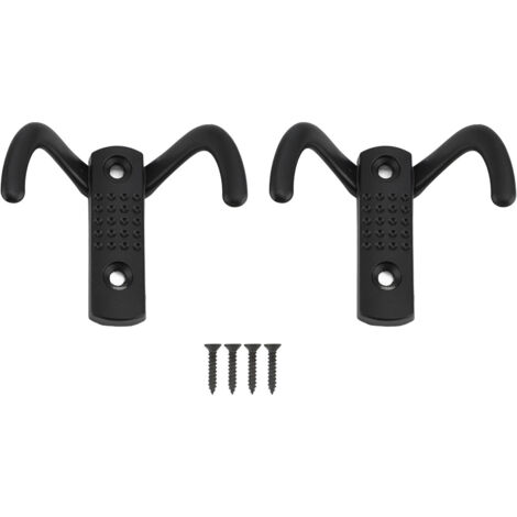6 Pcs Double Prong Hook Wall Mounted Zinc Alloy Heavy Duty Dual Prong Hook for Coat Robe Scarf Towel Key Hat