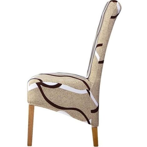 6 PCS Grande Chaise Couverture élastique Siège Chaise Couvre Stretch Haut Dos Housses Pour Noë