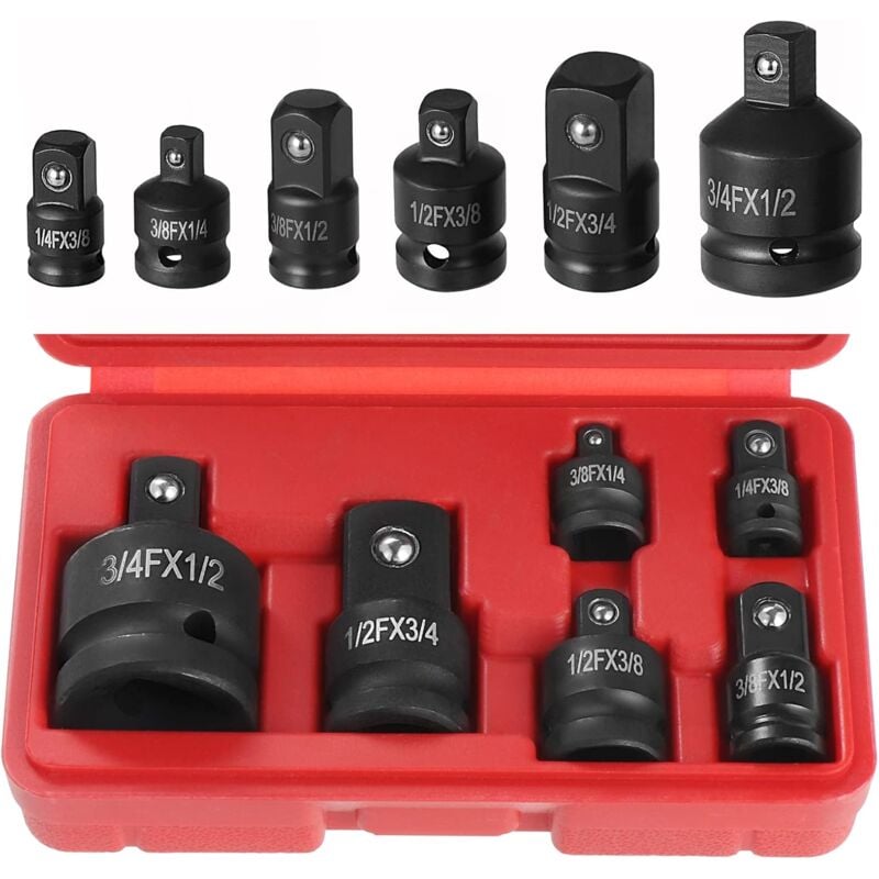 6 Pcs Jeu de Douilles Adaptateurs, Adaptateurs de Convertisseur de Douilles à Chocs,Adaptateurs pour Clé à Douille Réducteurs, Adaptateur De Douille,