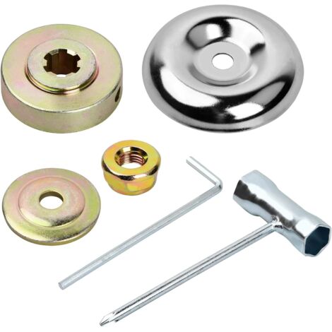 6 Pcs Kit Ecrou Tete Debroussailleuse Rechange, Lames de Boîte Vitesse Métal, Écrou kit Fixation Universel, D'adaptateur pour Jardin Tondeuse à Gazon Brosse Cutter -