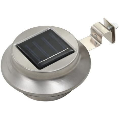 6 pcs Lampe solaire à LED ronde d'extérieur 12 cm Blanc CFW87449