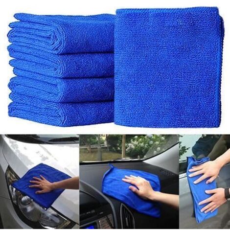 6 PCs ménage lavage de voiture chiffons de nettoyage serviettes chiffon absorbant microfibre