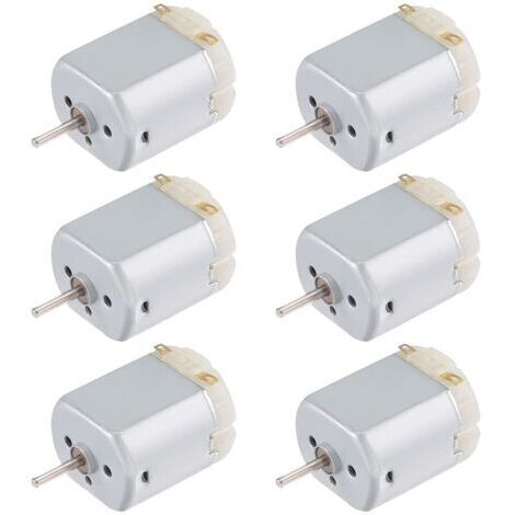 6 Pcs mini DC moteur electrique 130 moteur électrique 3-6V mini moteurs électriques 15000 RPM/Min pour Projets de Bricolage