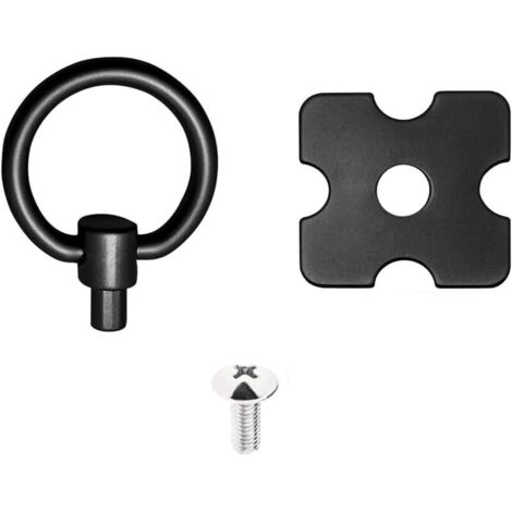 6 Pcs Noir Poignee de Meuble Vintage, Tiroir Bague Poignée de Traction, Poignées de Tirage Antique, Bouton de Meuble pour Cuisine Armoire Placard Co