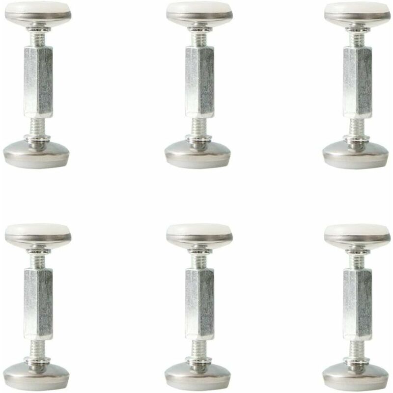 Aougo - 6 Pcs Outil anti-secousse cadre lit réglable, Bouchons tête de lit de fixation anti-secousse filetés, Stabilisateur support télescopique