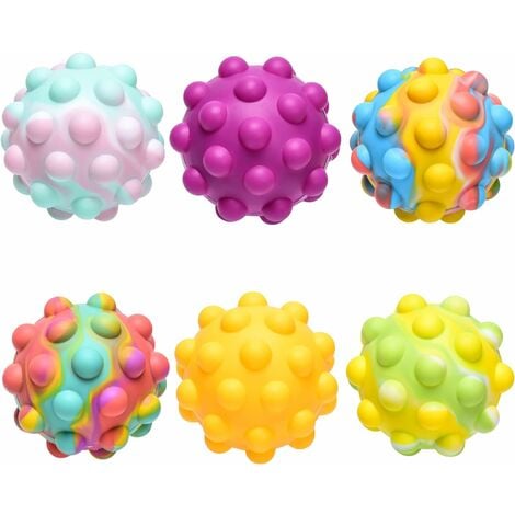 6 PCS Balle Anti-Stress,Balles Anti-Stress pour Enfant et Adulte