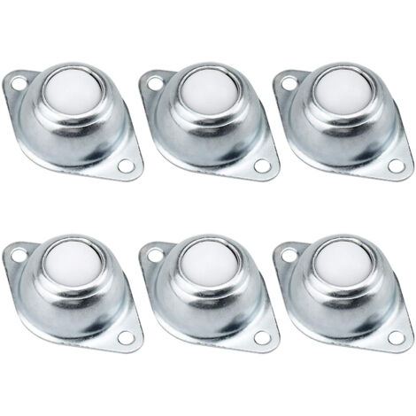 6 PCS Rotelle a Sfera per Mobili Trasporto Piccole Ruote a Sfera in Nylon Capacità 15kg