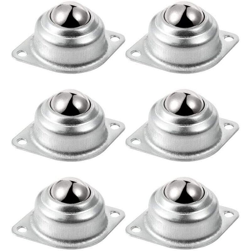 Linghhang - 6 Pcs Roulettes de Meubles 25mm Universel Transfert à Billes Roulettes à Billes de Transfert Charge 35kg