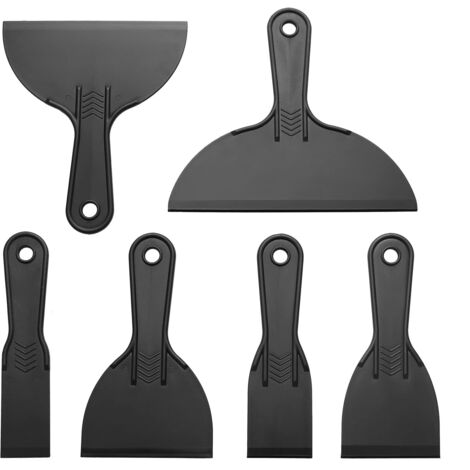 6 Pcs Spatule Enduit Spatule Bricolage,Spatule Plastique Spatules en Acier Inoxydable, Spatule Mastic, Spatule a Enduir- 38/50/76/102/152/203mm