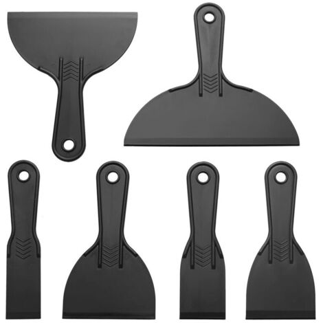6 Pcs Spatule Enduit Spatule Bricolage,Spatule Plastique Spatules en Acier Inoxydable, Spatule Mastic, Spatule a Enduir- 38/50/76/102/152/203mm