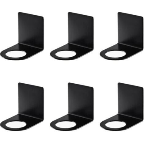 6 Pcs Support Mural pour Pompe à Main, 27/3.3mm Porte Distributeur Crochet Distributeur de Savon Support Mural Acier Inoxydable Porte-Shampooing pour Cuisine, Salle de Bainle