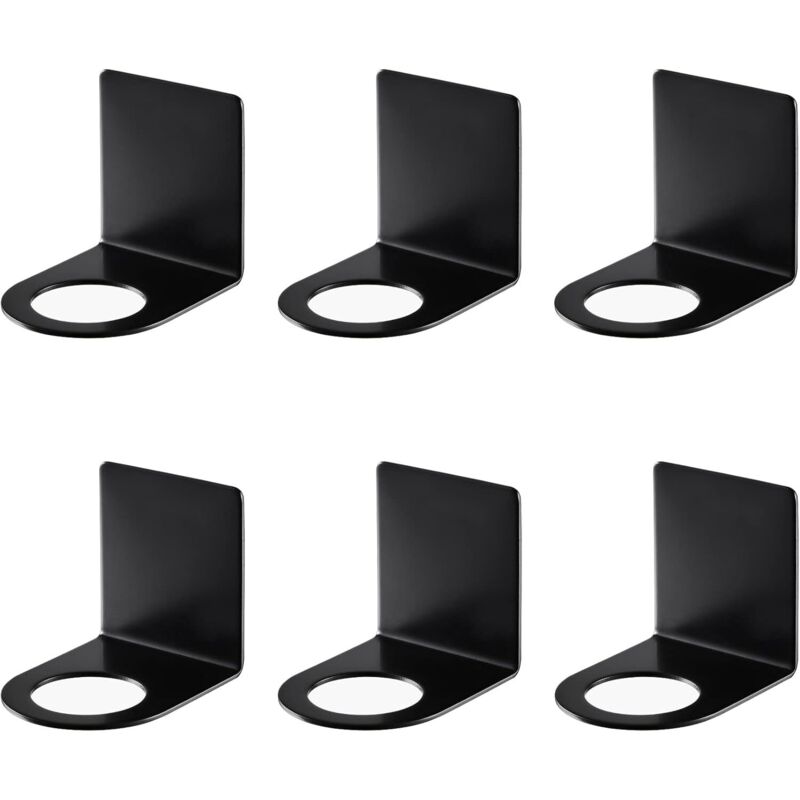 6 Pcs Support Mural pour Pompe à Main, 27/3.3mm Porte Distributeur Crochet Distributeur de Savon Support Mural Acier Inoxydable Porte-Shampooing pour