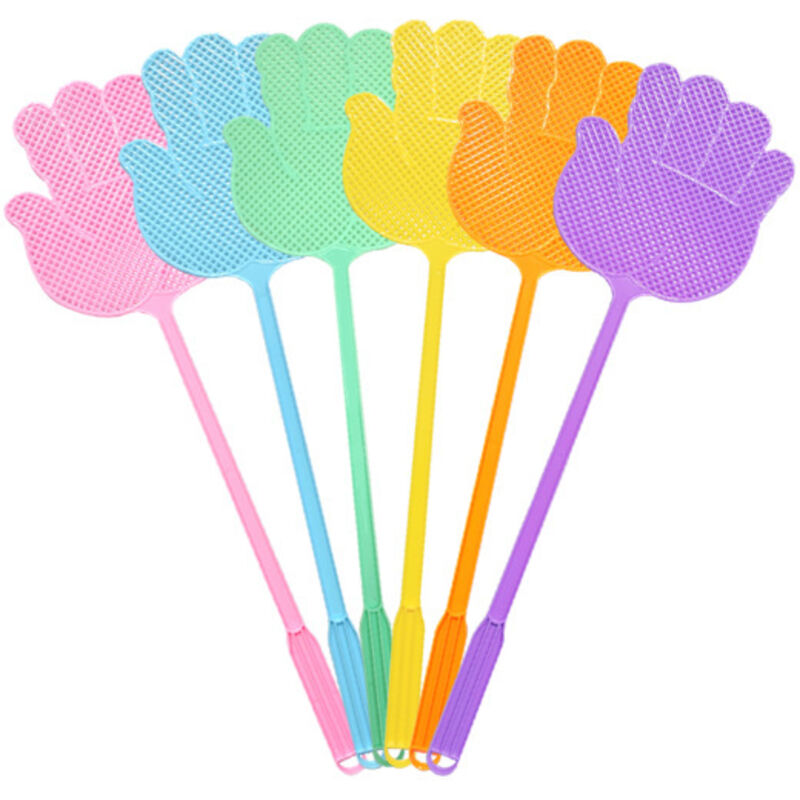 Serbia - 6 Pcs Tapette à Mouches Plastique coloré Long Manche Manuel Lutte Contre Les Insectes