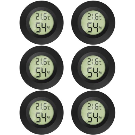 6 pcs Thermomètre, Hygromètre, Digital, Intérieur, Précis, Humidité, Température, Maison