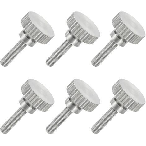 6 PCS Vis A Papillon A Tete Plate Moletée M3 x 12mm, Boulons A Papillon Filetés En Acier Inoxydable 304 Pour Eclairage Electroménager Equipement Electronique