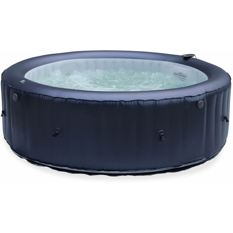 6-person round inflatable MSPA hot tub – CARLTON 6 205 cm, PVC, pump, heating, inflation hose, massage hydrojets, 2 filter cartridges, lid and remote