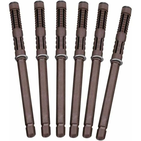 [6 pezzi] Ø12x120 mm Supporto per mensola galleggiante nascosta Supporto per mensola da parete - Staffa invisibile per impieghi gravosi Staffa per mensola nascosta per mensole da parete fai da te Pann